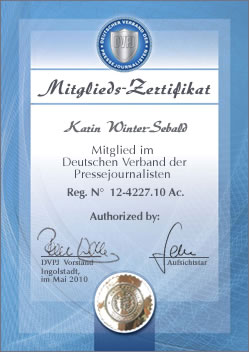 Presseausweis-Urkunde